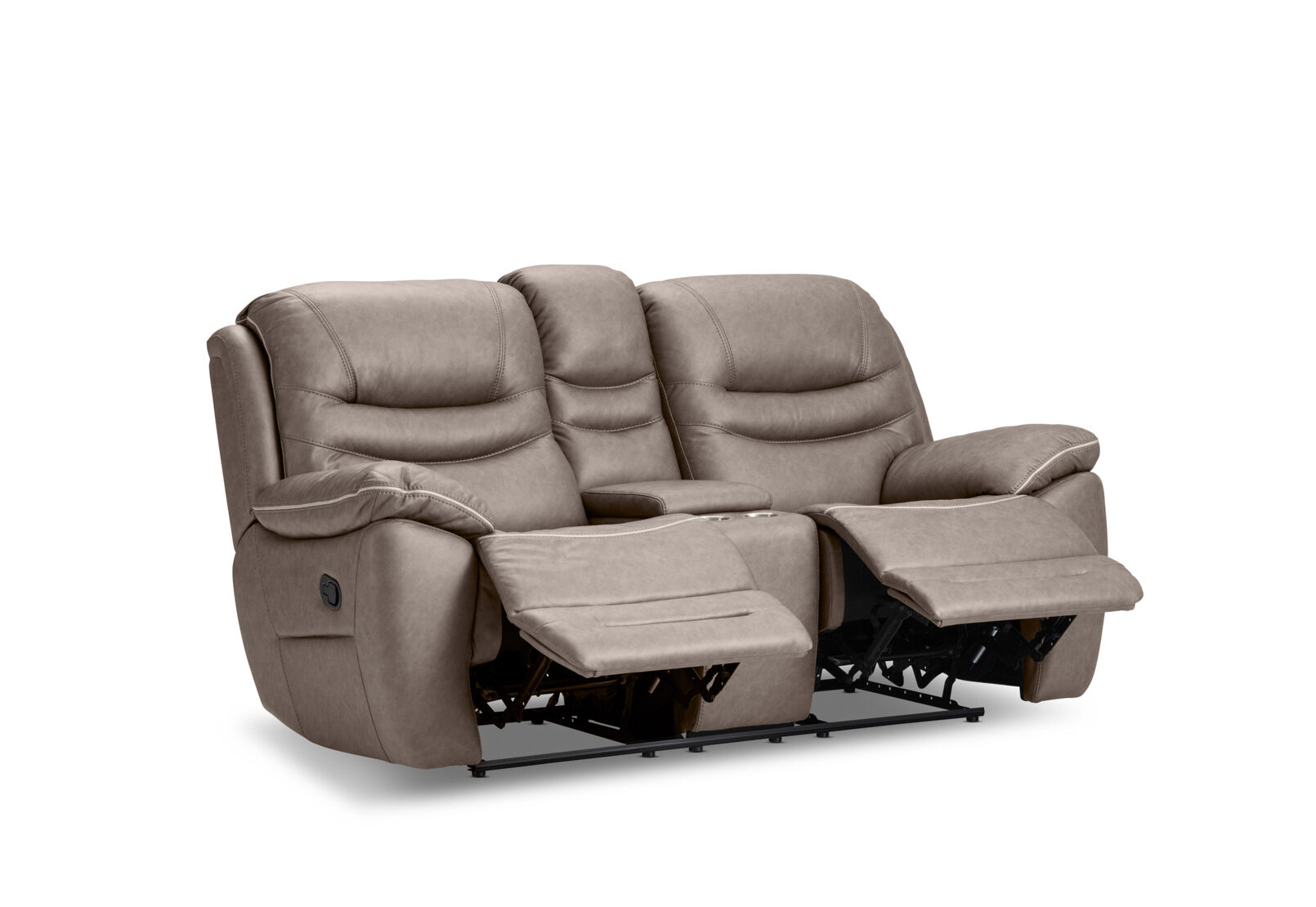 FEDERER FABRIC - 2 Seater with Inbuilt Recliners and Console FEDERER FABRIC