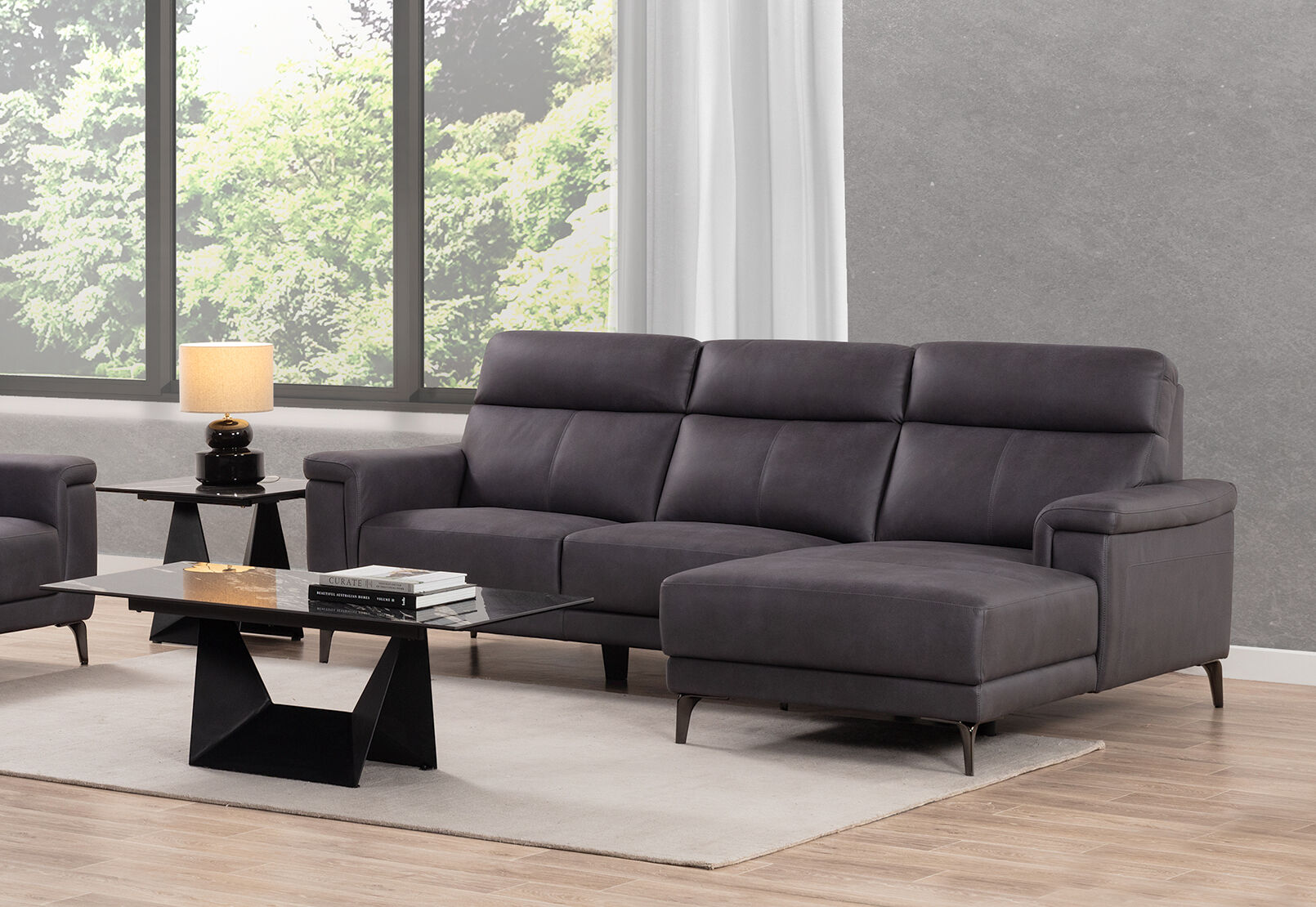 CAPEL FABRIC - 3 Seater Sofa with RHF Chaise CAPEL FABRIC