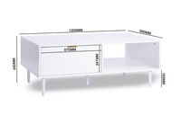 HENSLEY - White Coffee Table HENSLEY