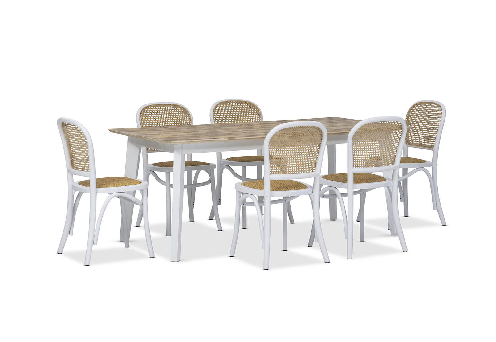 TULUM - 7 Piece Dining Suite with Toulouse Dining Chairs. TULUM