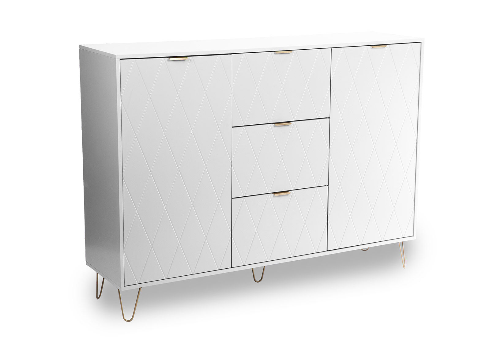 DORSEY - White 3 Drawer 2 Door Buffet DORSEY