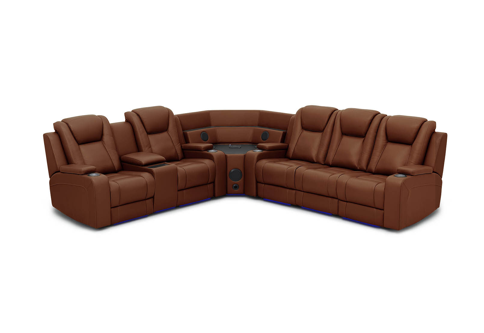 SENTINAL MK2 LEATHER - 5 Piece Corner with LHF Console SENTINAL MK2 LEATHER