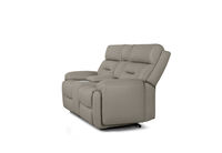 HOLLYWOOD LEATHER - Media 2 Seater with Electric Recliners & Console HOLLYWOOD LEATHER