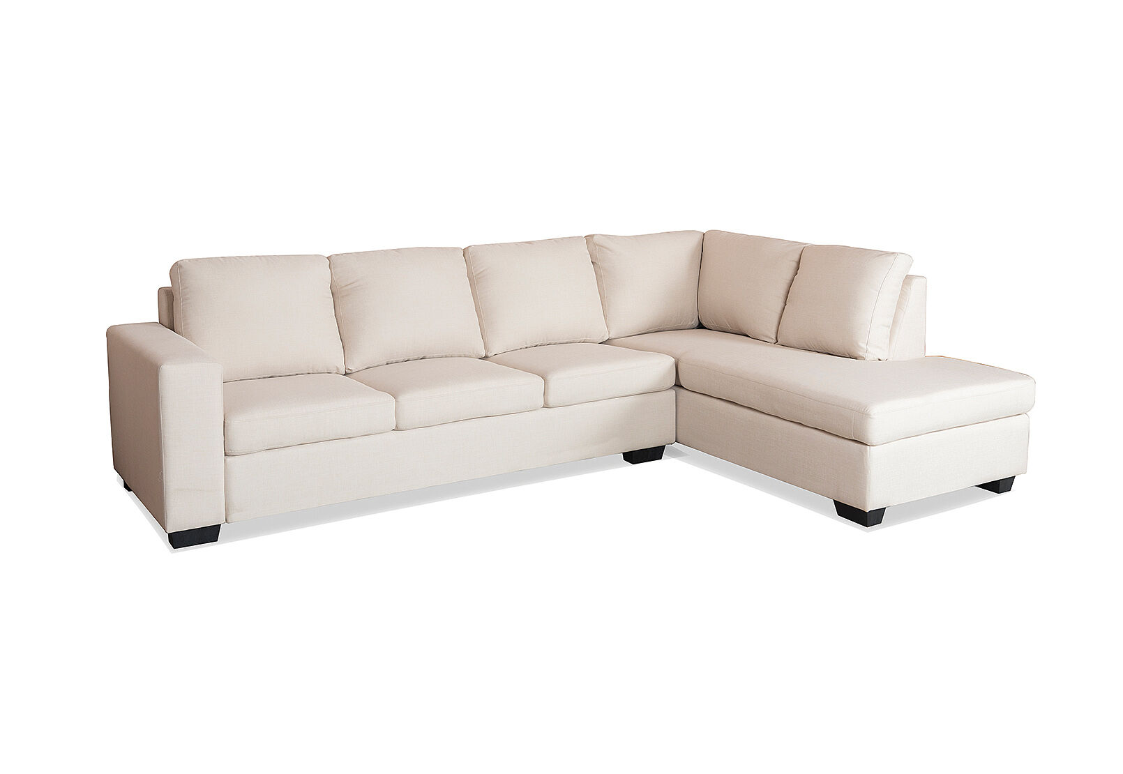 NATURAL BONZA Fabric Corner Lounge with RHF Chaise