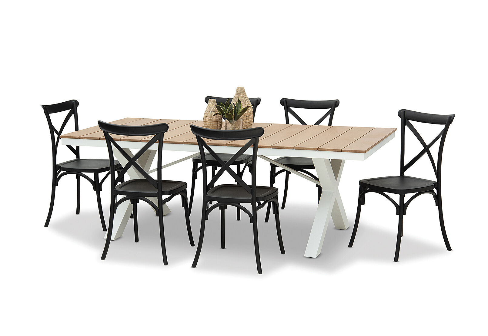 ELWOOD - 7 Piece Outdoor Dining Setting with Skylar MK2 Chairs ELWOOD