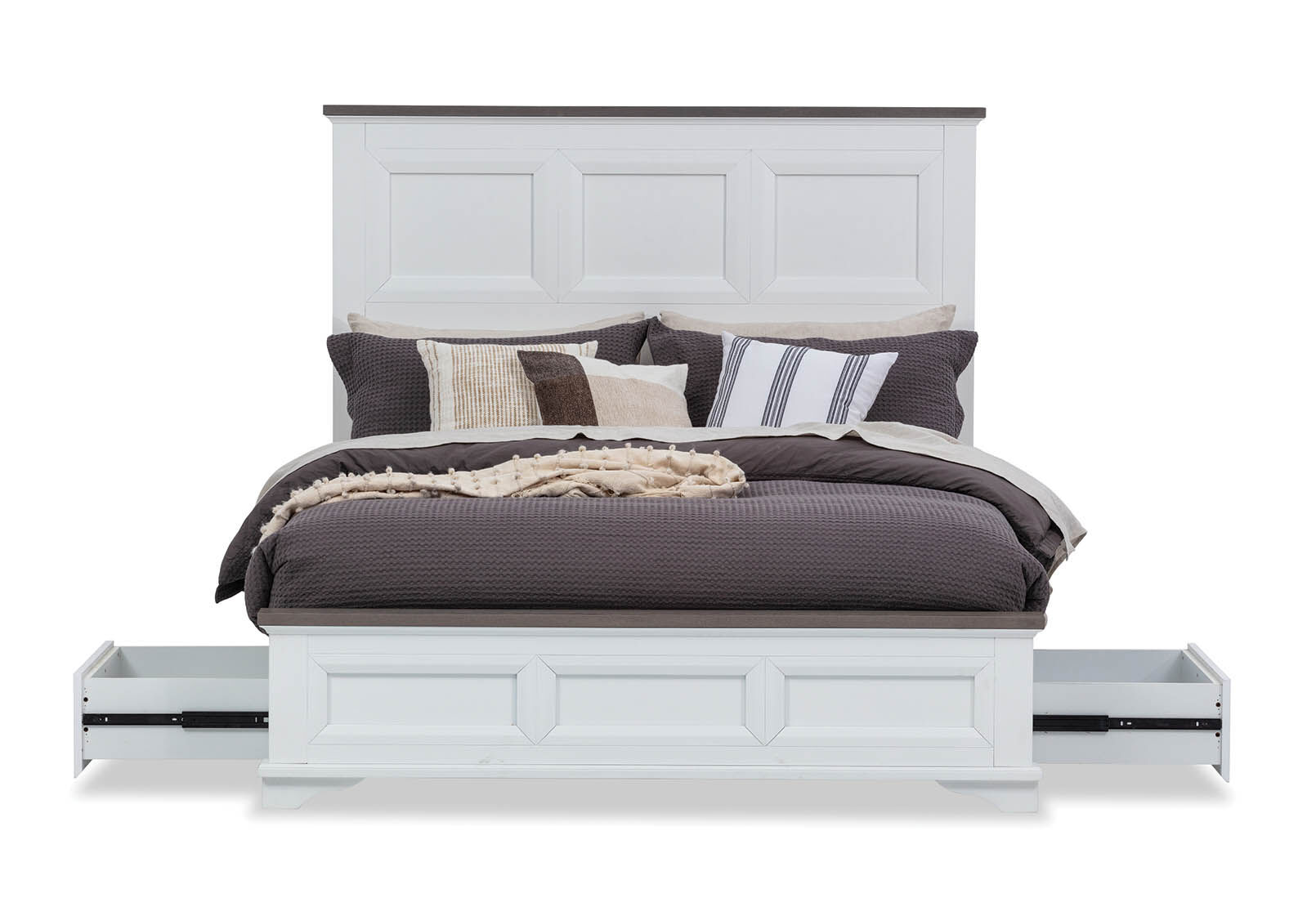 WHITE MARSEILLE MK2 Queen Bed