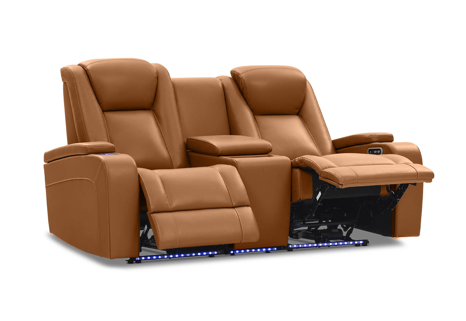 SENTINAL MK2 LEATHER - 2 Seater with 2 Electric Recliners and Console SENTINAL MK2 LEATHER