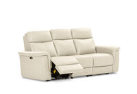 SERGIO LEATHER - 3 Seater with 2 Inbuilt Electric Recliners SERGIO LEATHER
