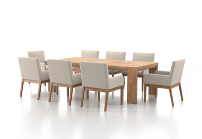 ROMULUS - 9 Piece Dining Suite with Lazarus Dining Chairs