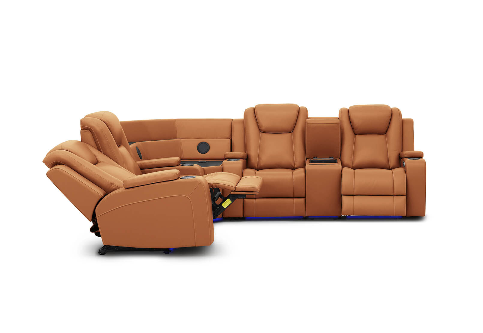 SENTINAL MK2 LEATHER - 4 Piece Corner with RHF Console SENTINAL MK2 LEATHER