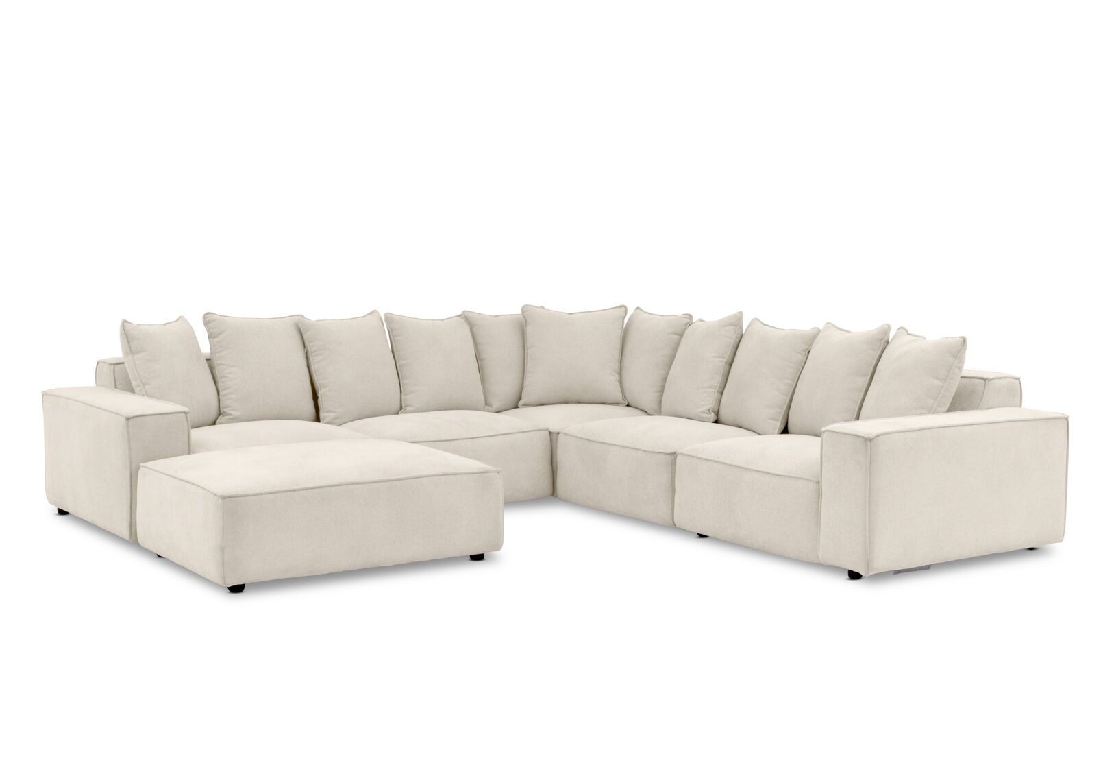 TILLEY FABRIC - Corner Lounge with Ottoman ( Fabric) TILLEY FABRIC