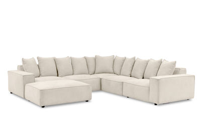 TILLEY FABRIC - Corner Lounge with Ottoman ( Fabric)