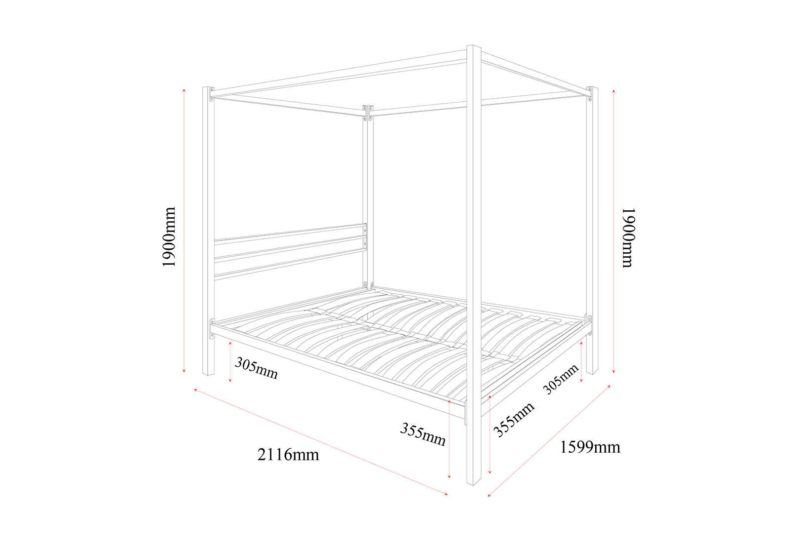 Amart 4 cheap poster bed