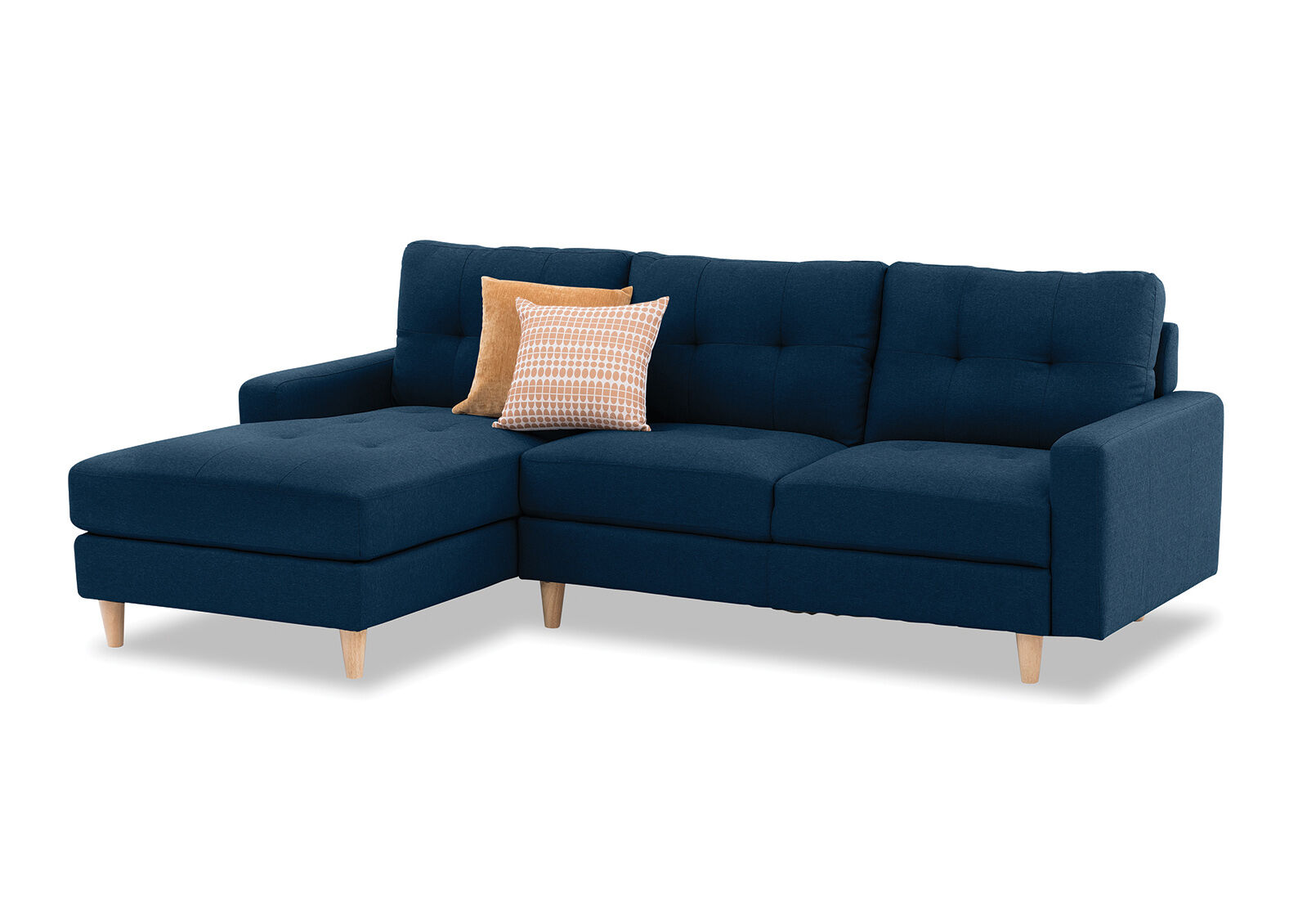 NAVY KELLER Fabric 3 Seat LHF Chaise Amart Furniture