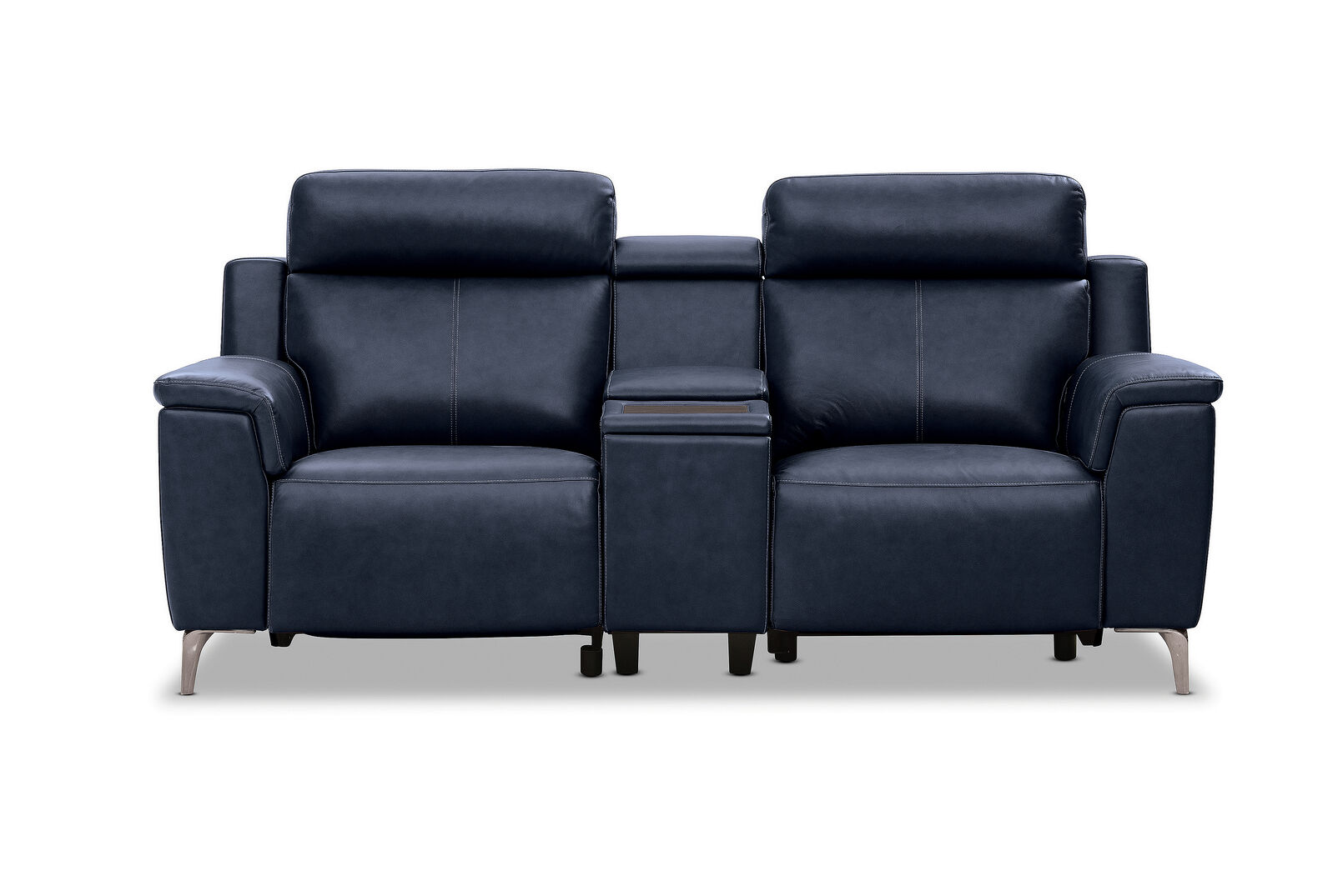 ARISTOTLE - Leather 2 Seater Sofa with Console and 2 Inbuilt Electric Recliners ARISTOTLE