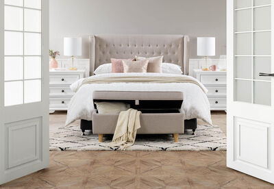 MIDDLESBROUGH - Off-White Storage Bench