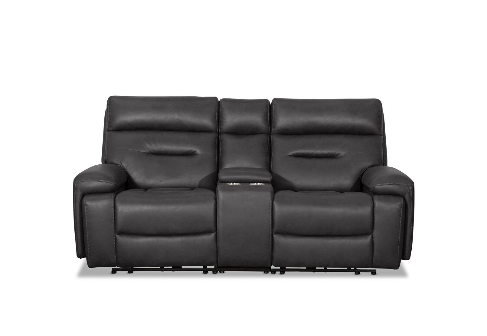 HOLLYWOOD FABRIC - Media 2 Seater with Electric Recliners & Console HOLLYWOOD FABRIC