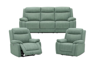 SAN MARCO - Fabric 3 Piece Recliner Suite