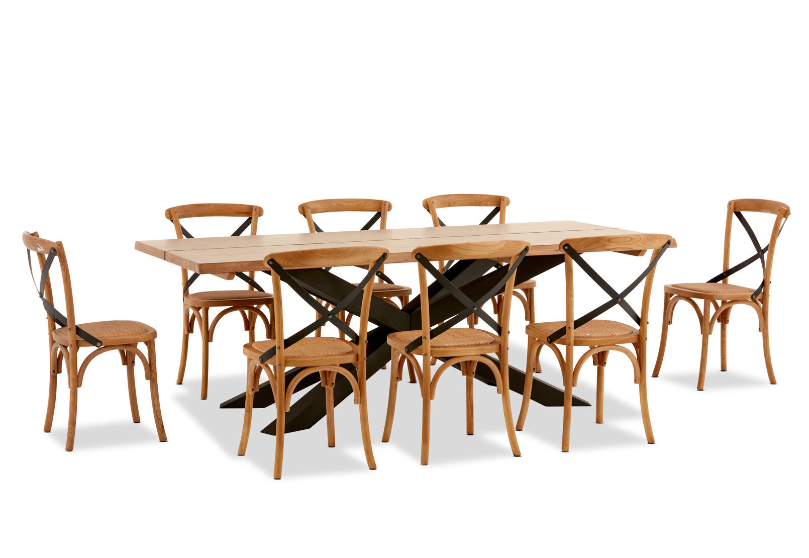 EVENDALE - 9 Piece Dining Suite with Avantee Dining Chairs. EVENDALE
