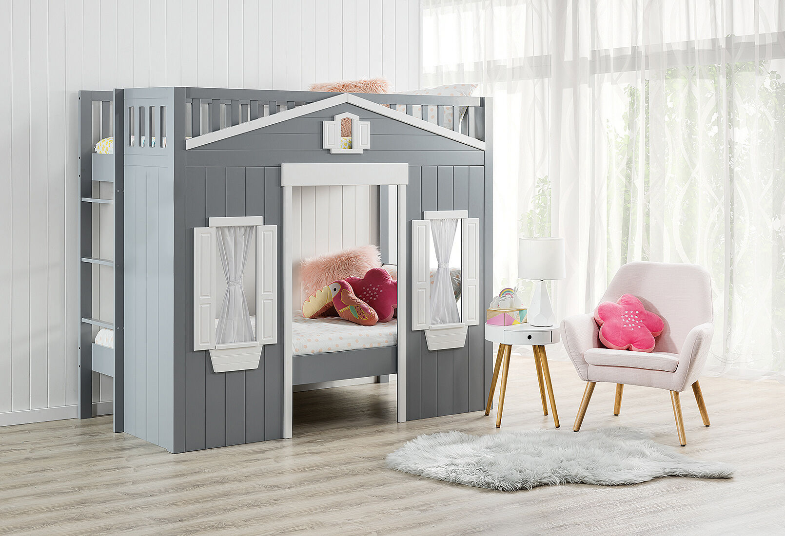 kids bunk bed house