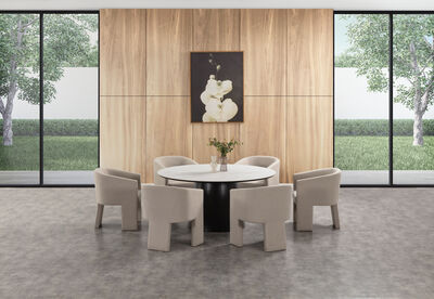 THANOS - 7 Piece Ceramic Top Dining Suite with Alicante Dining Chairs