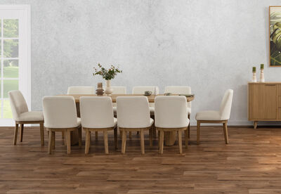 MIRAN - 11 Piece 2400 Dining Suite with Cora Dining Chairs.