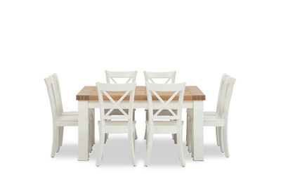 NORMANDY - 9 Piece Dining Suite with Clouds Dining Chairs.