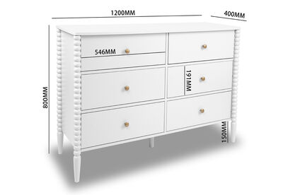 PORDENONE - 6 Drawer Dresser