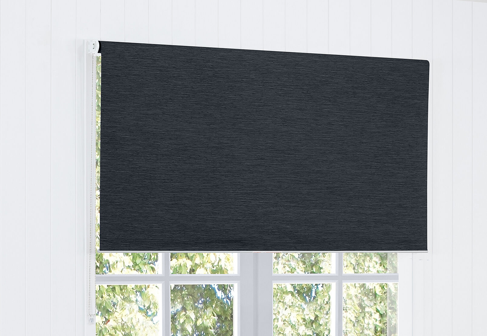 CHARCOAL RISE Textured Blockout Roller Blind 240 x 240cm