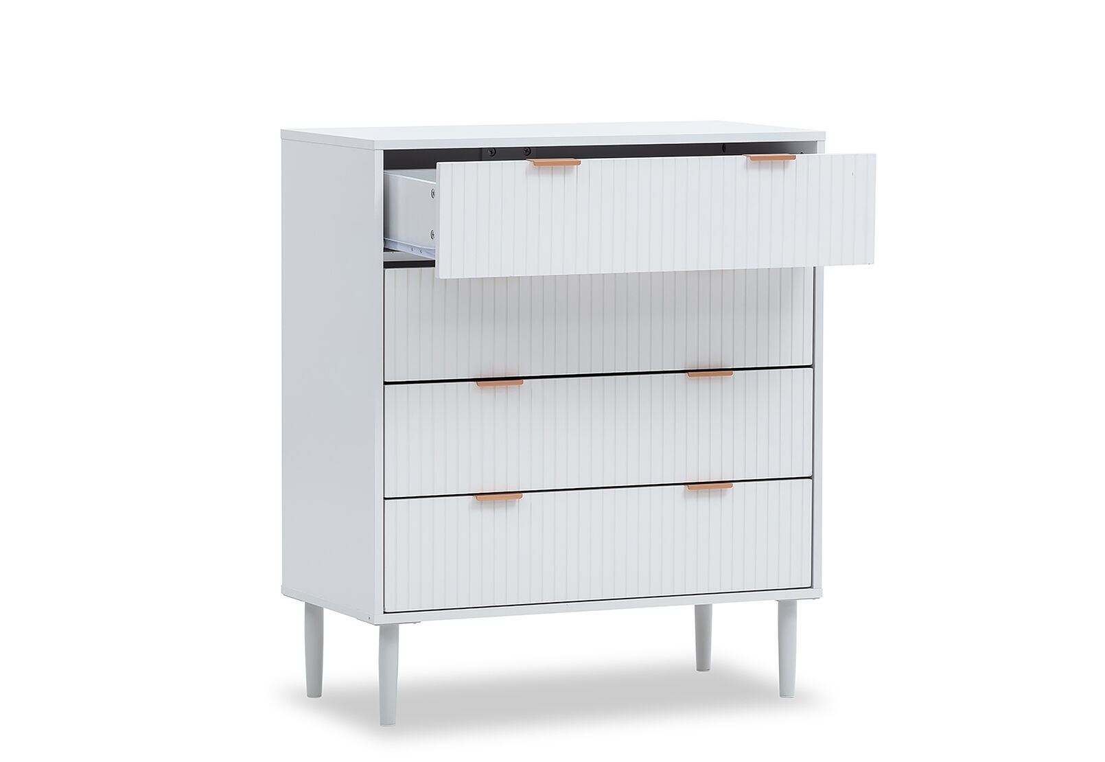 HENSLEY - White 4 Drawer Tall Chest HENSLEY