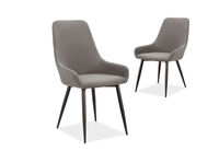 WISTERIA - Set of 2 Grey Dining Chairs WISTERIA
