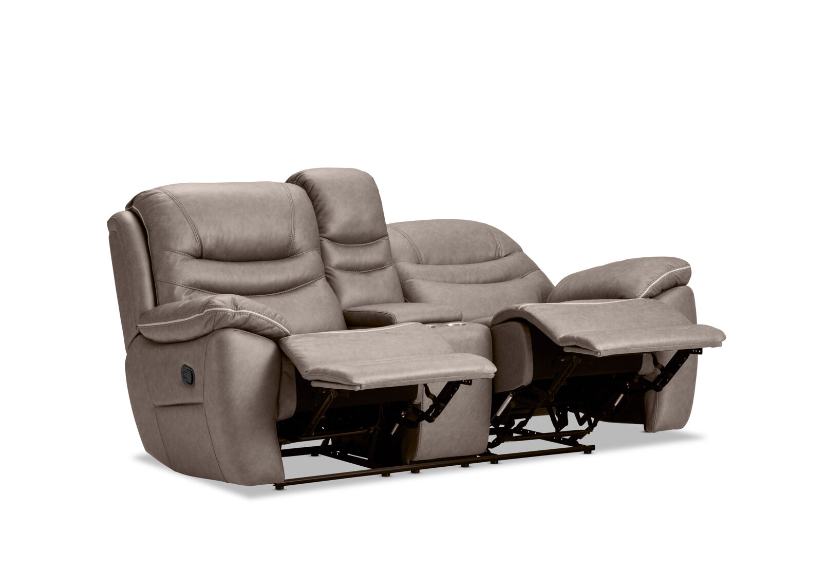 FEDERER FABRIC - 2 Seater with Inbuilt Recliners and Console FEDERER FABRIC
