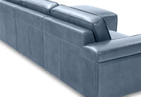 BARTELLE LEATHER - 3.5 Seater Sofa with Ottoman. BARTELLE LEATHER
