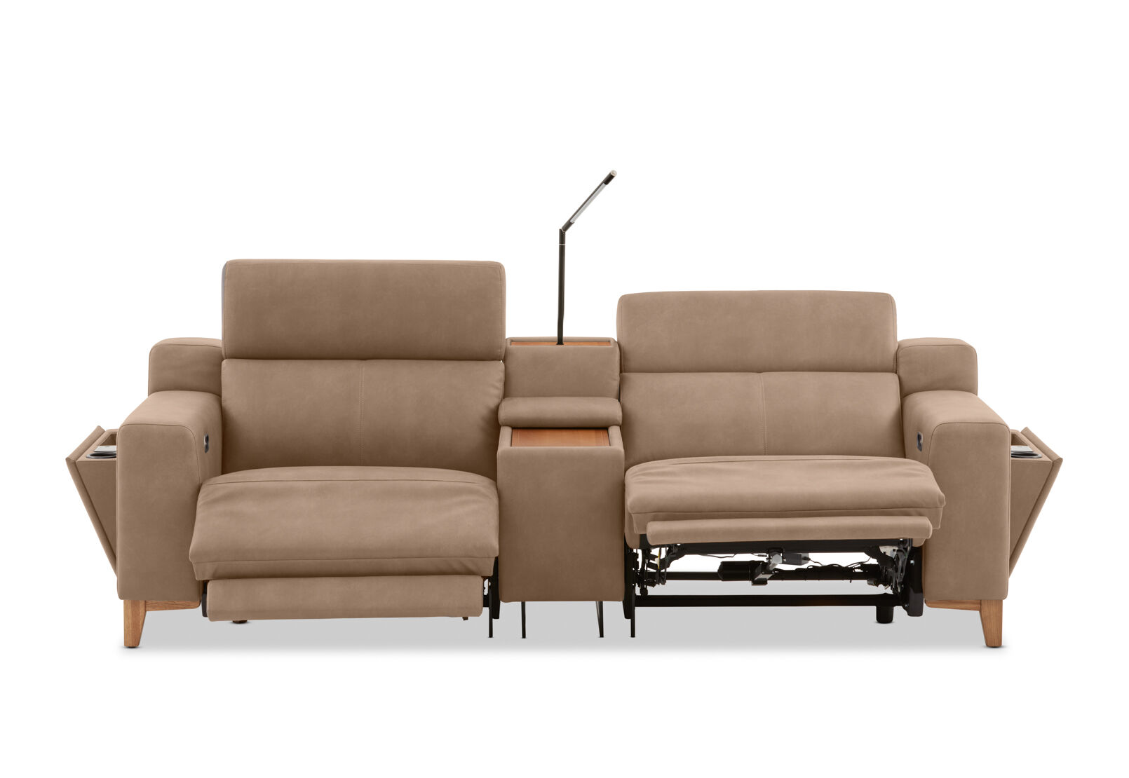 GAGE FABRIC - 2 Seater with Electric Recliners & Console GAGE FABRIC