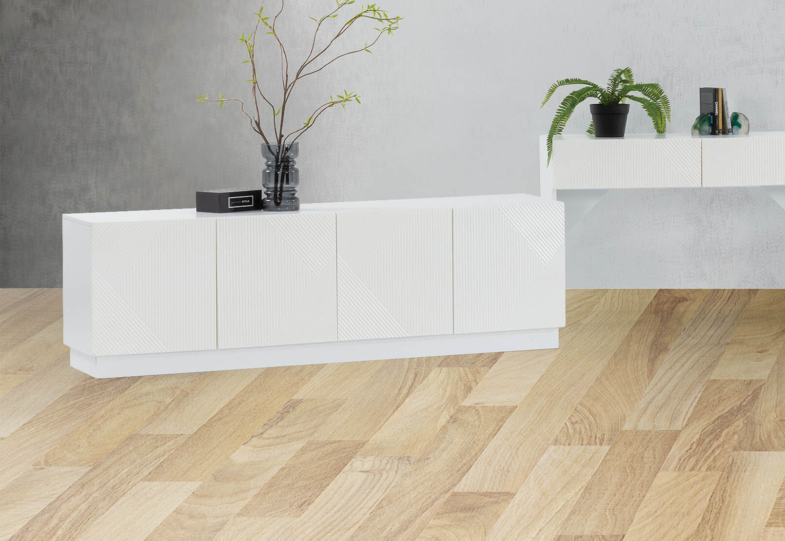 WHITE GATES White Entertainment Unit Amart Furniture