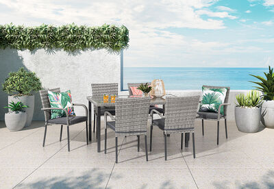 HAMILTON - 7 Piece Outdoor Dining Setting.