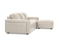 BARTELLE LEATHER - 3.5 Seater Sofa with Ottoman. BARTELLE LEATHER