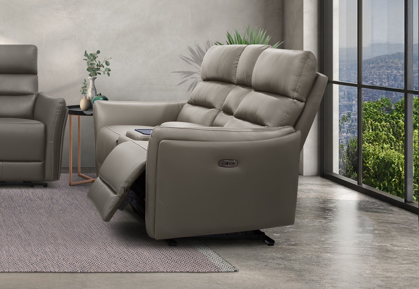 REMUS LEATHER - 2 Seater Electirc Recliners (Leather) REMUS LEATHER