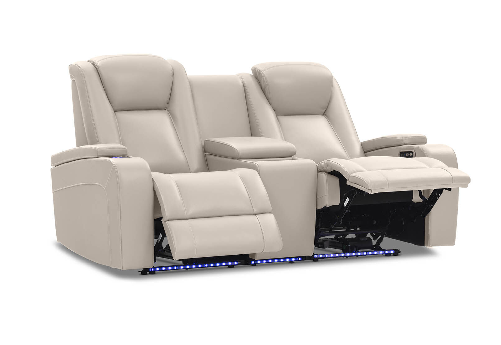 SENTINAL MK2 LEATHER - 2 Seater with 2 Electric Recliners and Console SENTINAL MK2 LEATHER