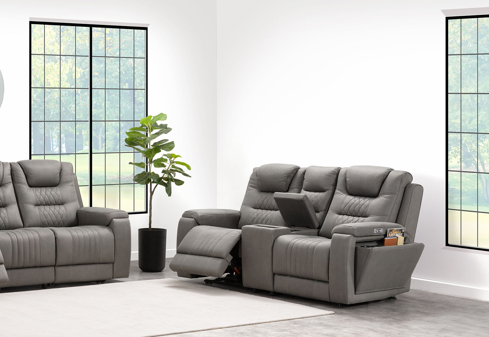 AGASSI FABRIC - 2 Seater with Dual Motor Recliners AGASSI FABRIC