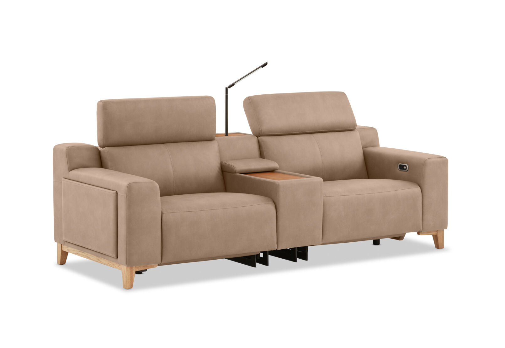 GAGE FABRIC - 2 Seater with Electric Recliners & Console GAGE FABRIC