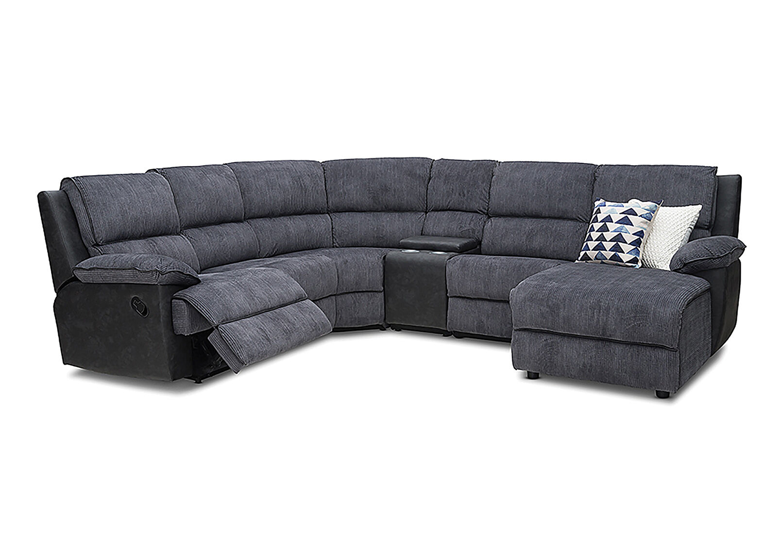 Bourbon fabric modular recliner online suite with chaise price