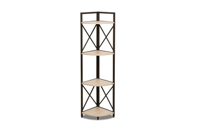 DUNN - 4 Tier Corner Bookcase
