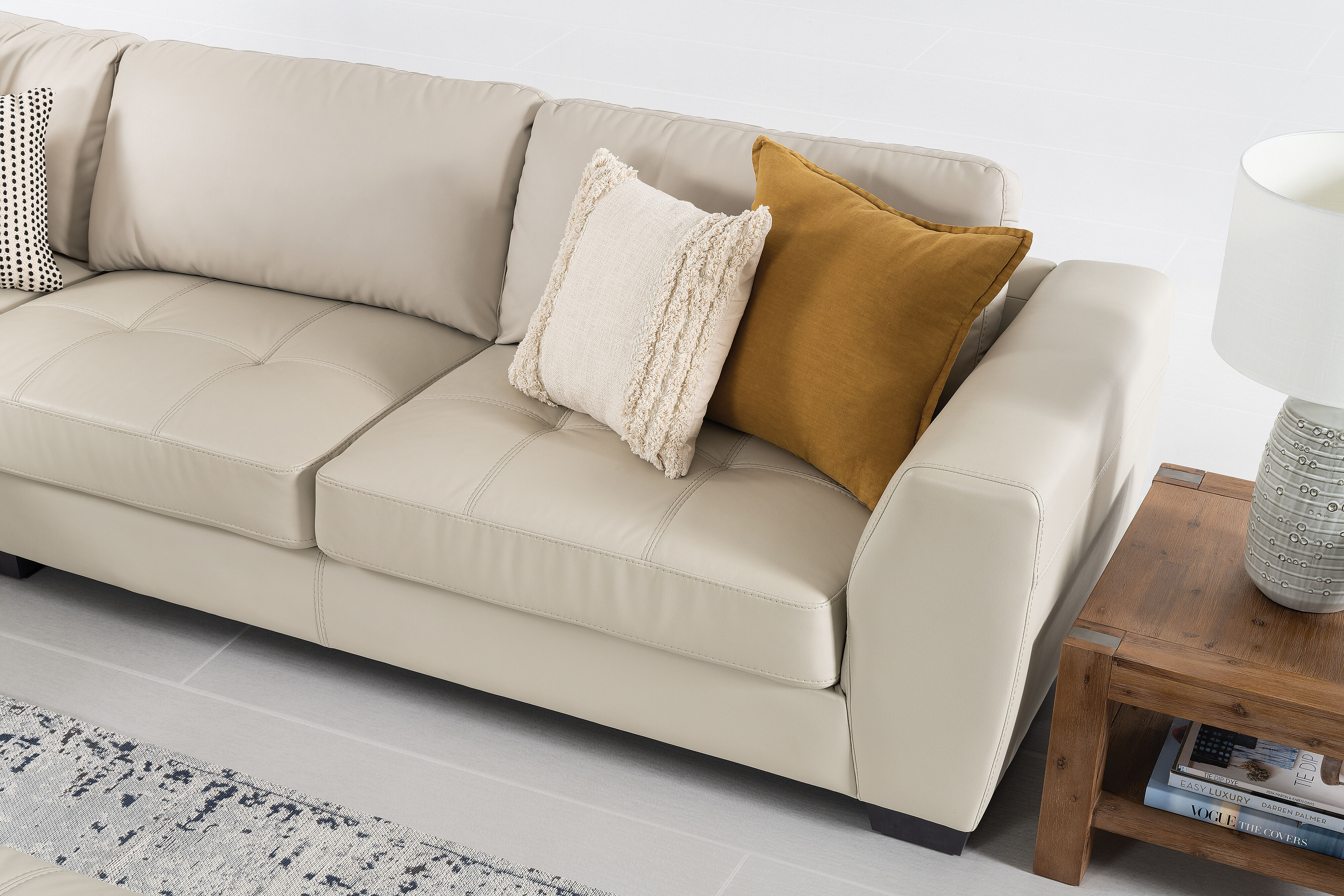 Amart leather sales sofa