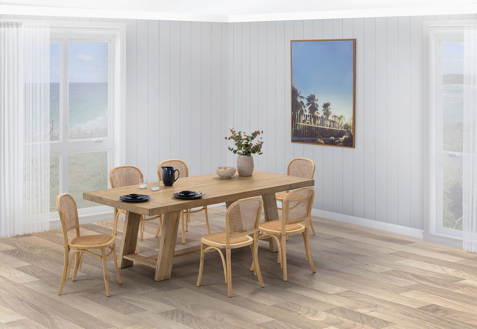 MALIK - 7 Piece Dining Suite with Toulouse Dining Chairs MALIK