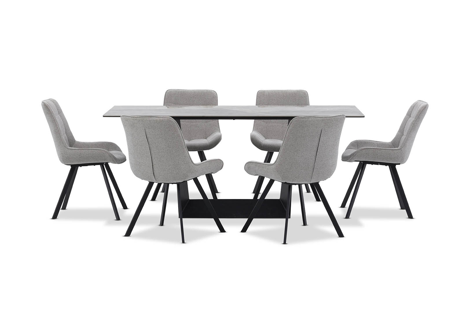 MILAS - 7 Piece Dining Suite with Arabella Dining Chairs MILAS