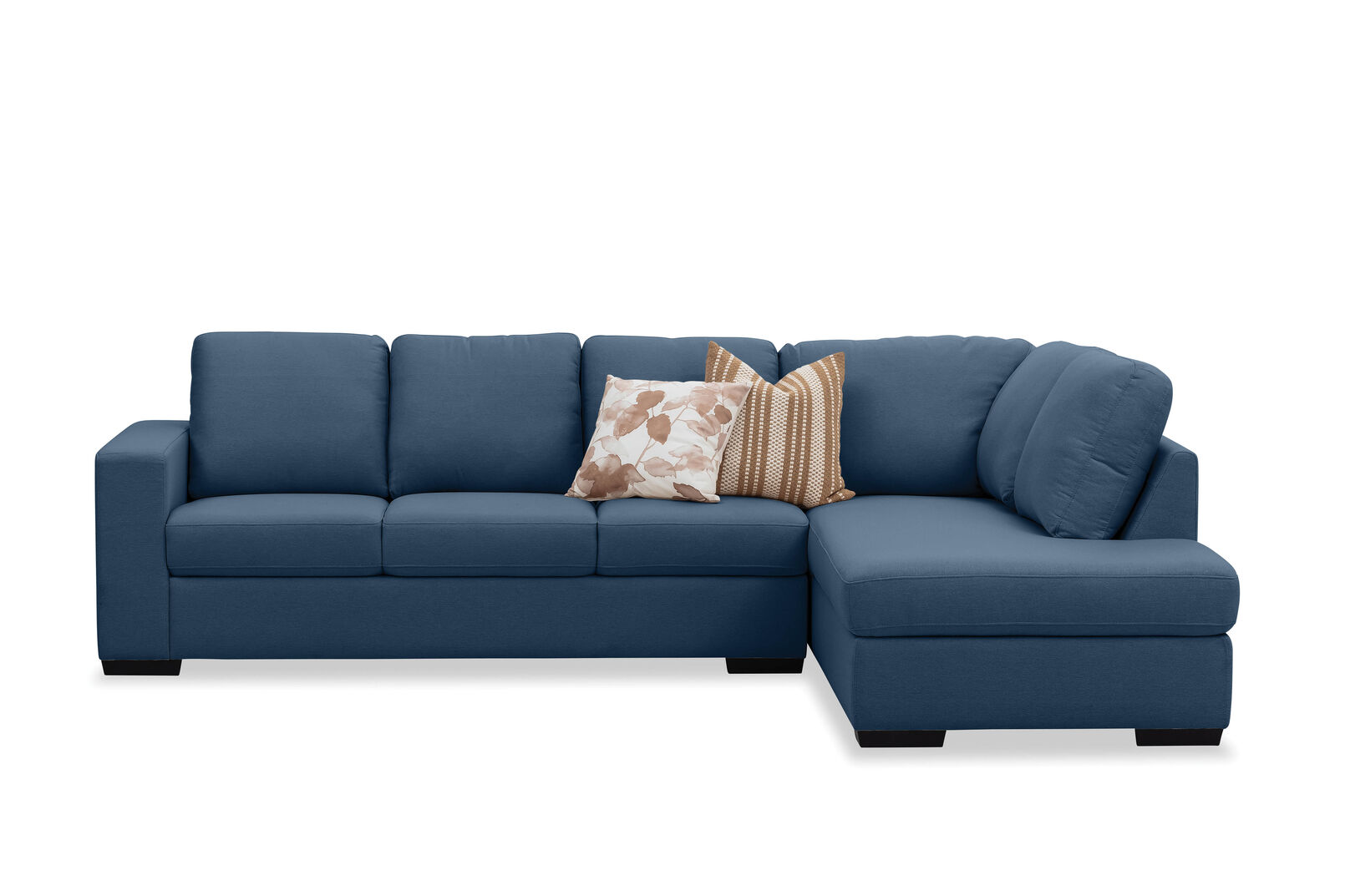 NAVY KIRBY Fabric 4 Seat Right Hand Facing Chaise