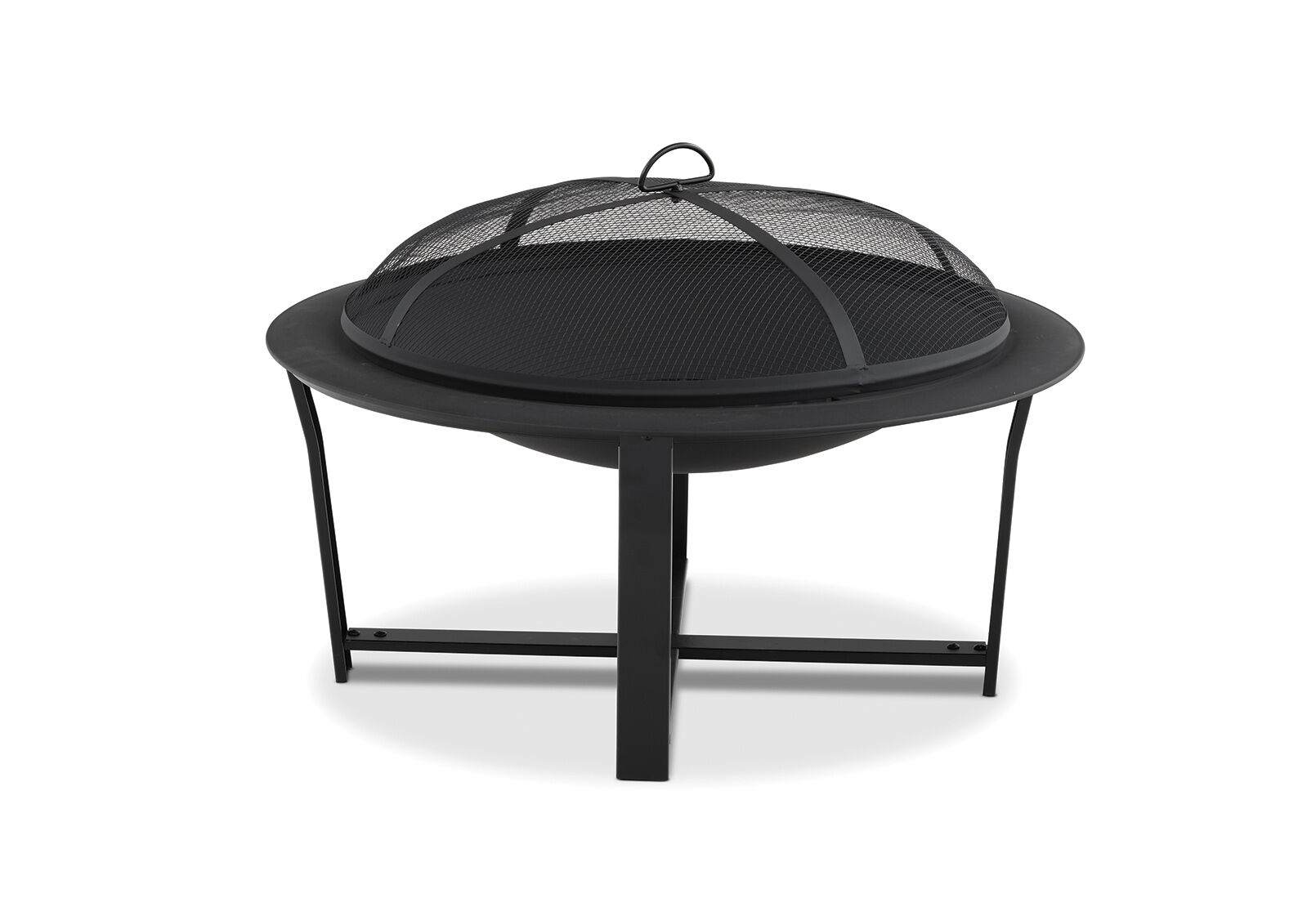 BLACK JARVIE Fire Pit with Grill Amart Furniture