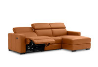 DAMIAN LEATHER - 3 Seater Sofa with RHF Chaise DAMIAN LEATHER