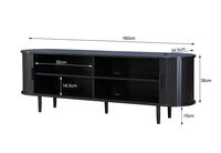 TANNER - 2 Door Black Entertainment Unit TANNER